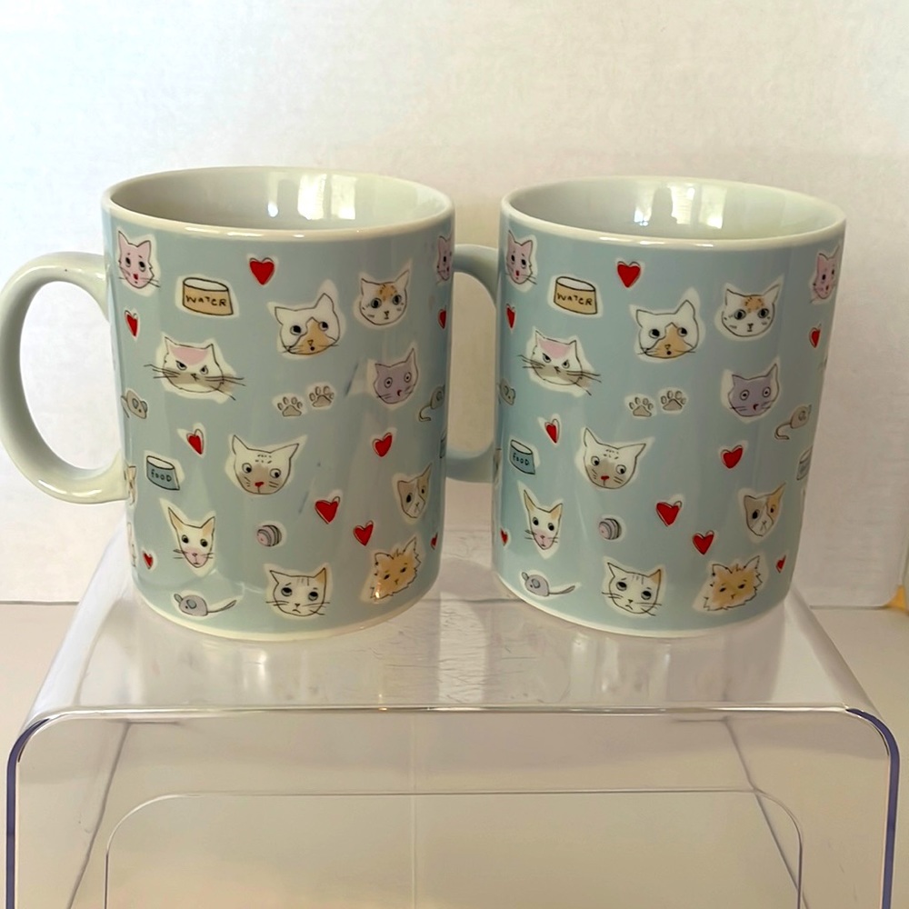 Cat Mugs Fringe Studio Sold as a Pair 12oz EUC